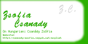 zsofia csanady business card